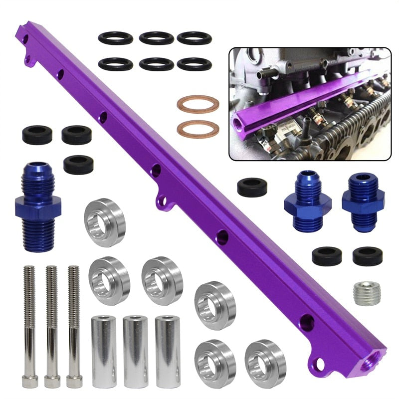 High Flow Injector Fuel Rail For Toyota Soarer Supra MK III Crown 1JZ 1JZGTE 2.5L Engine 1986-1992 Black/Blue/Purple - YYC Car Accessories