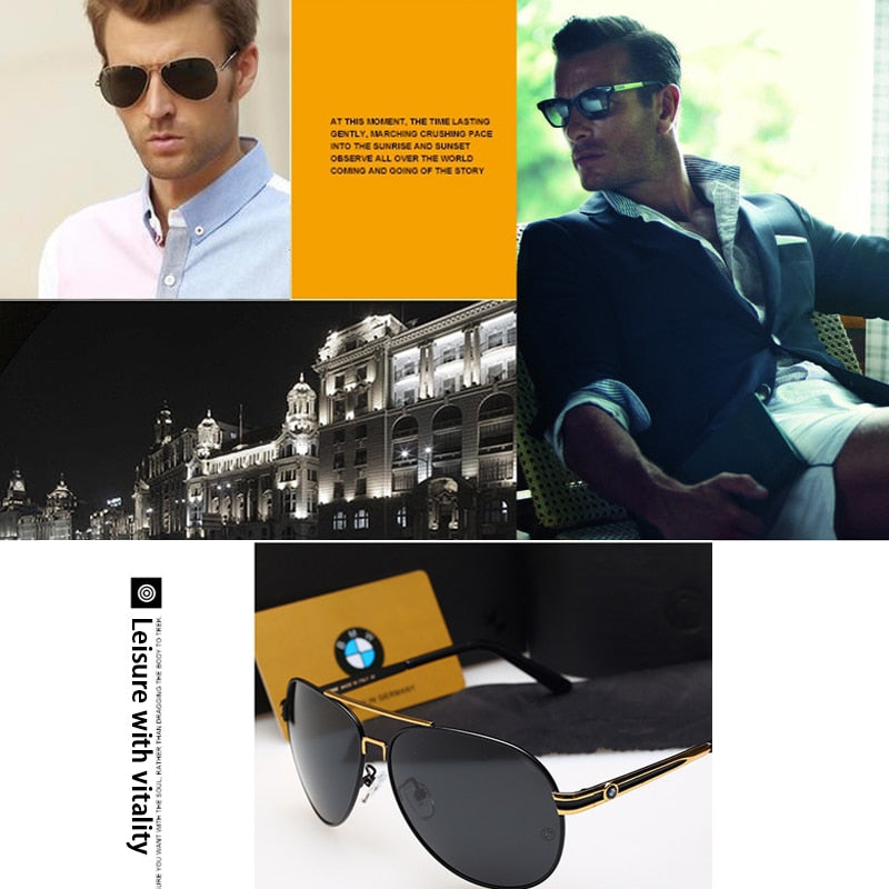 Men and Women Polarized Sunglasses Colored Reflective Glasses Driving Sunglasses For BMW Logo Fishing Classic Sports Glasses - YYC Car Accessories