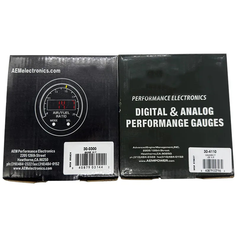 30-0300 30-4110 X-Series Wideband O2 Air Fuel Ratio Gauge Kit OEM LSU 4.9 0258017025 Oxygen Sensor w/Original Box+ for AEM Decal - YYC Car Accessories