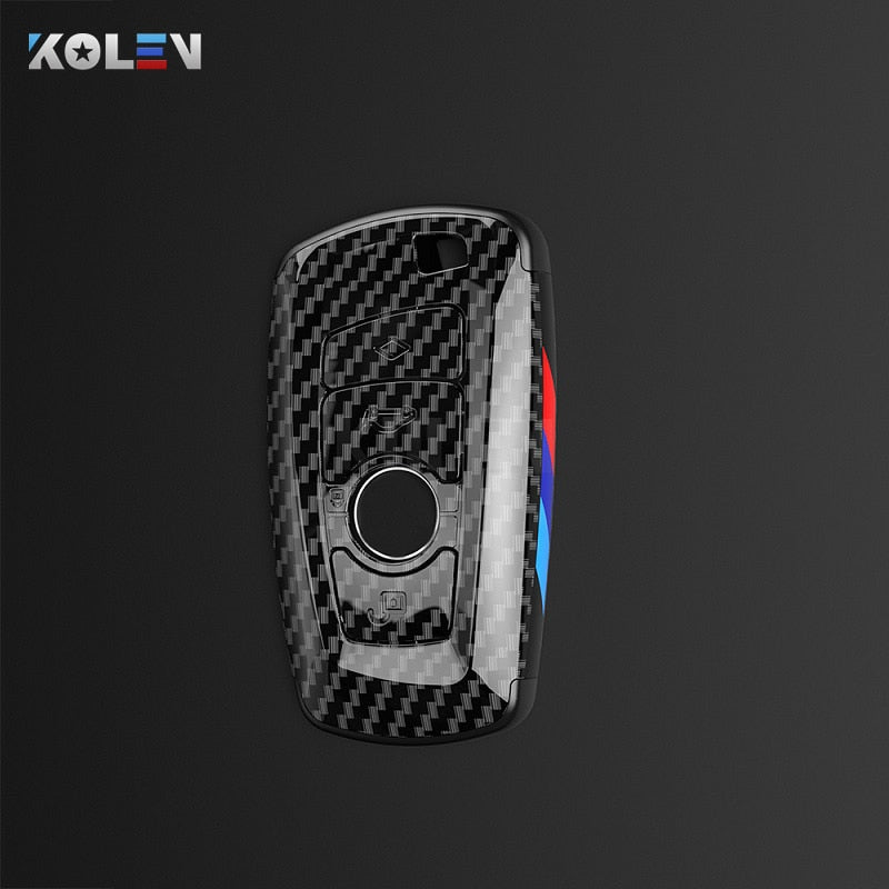 ABS Carbon Fiber Style Car Key Case Cover Shell Fob For BMW X3 X5 X6 F30 F34 F10 F20 G20 G30 G01 G02 G05 F15 F16 1 3 5 7 Series - YYC Car Accessories