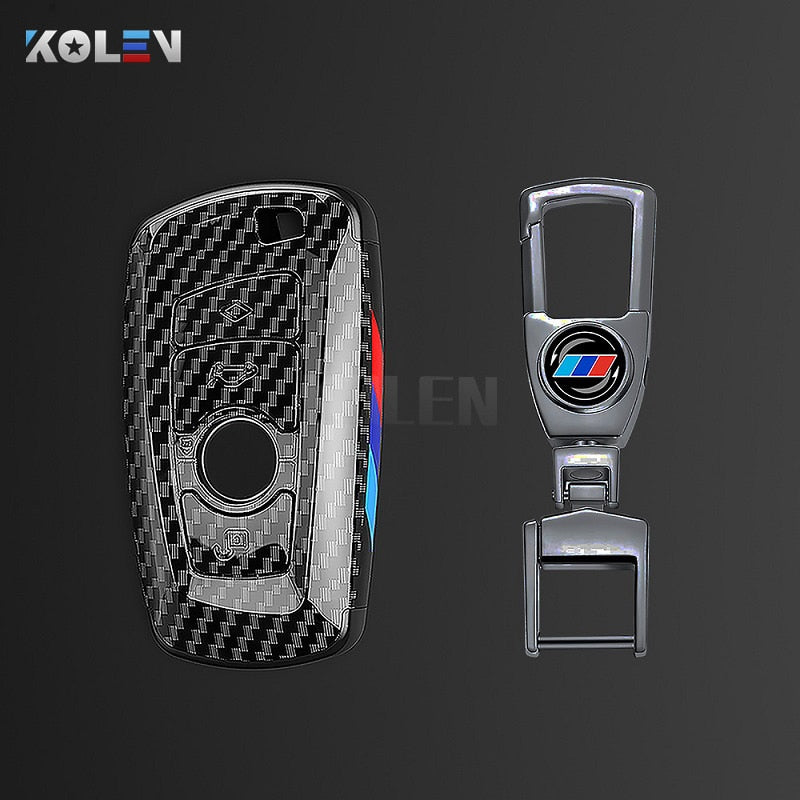 ABS Carbon Fiber Style Car Key Case Cover Shell Fob For BMW X3 X5 X6 F30 F34 F10 F20 G20 G30 G01 G02 G05 F15 F16 1 3 5 7 Series - YYC Car Accessories