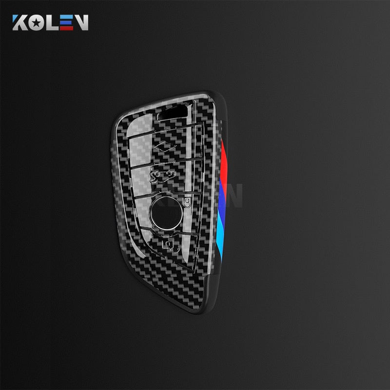 ABS Carbon Fiber Style Car Key Case Cover Shell Fob For BMW X3 X5 X6 F30 F34 F10 F20 G20 G30 G01 G02 G05 F15 F16 1 3 5 7 Series - YYC Car Accessories