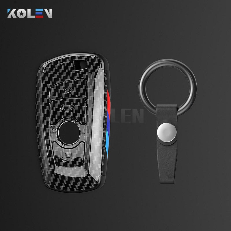 ABS Carbon Fiber Style Car Key Case Cover Shell Fob For BMW X3 X5 X6 F30 F34 F10 F20 G20 G30 G01 G02 G05 F15 F16 1 3 5 7 Series - YYC Car Accessories
