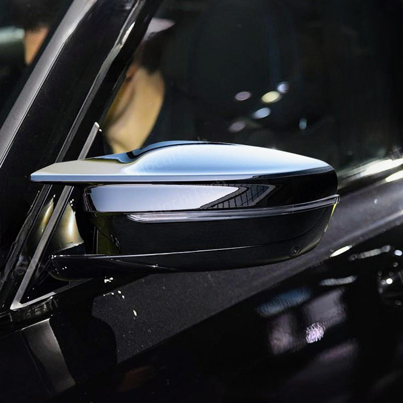 BMW G20 G30 G38 Bright Black Side Wing Rearview Mirror cover caps For BMW 3 4 5 7 Series G20 G21 G28 G22 G11 G12 M4 style LHD - YYC Car Accessories