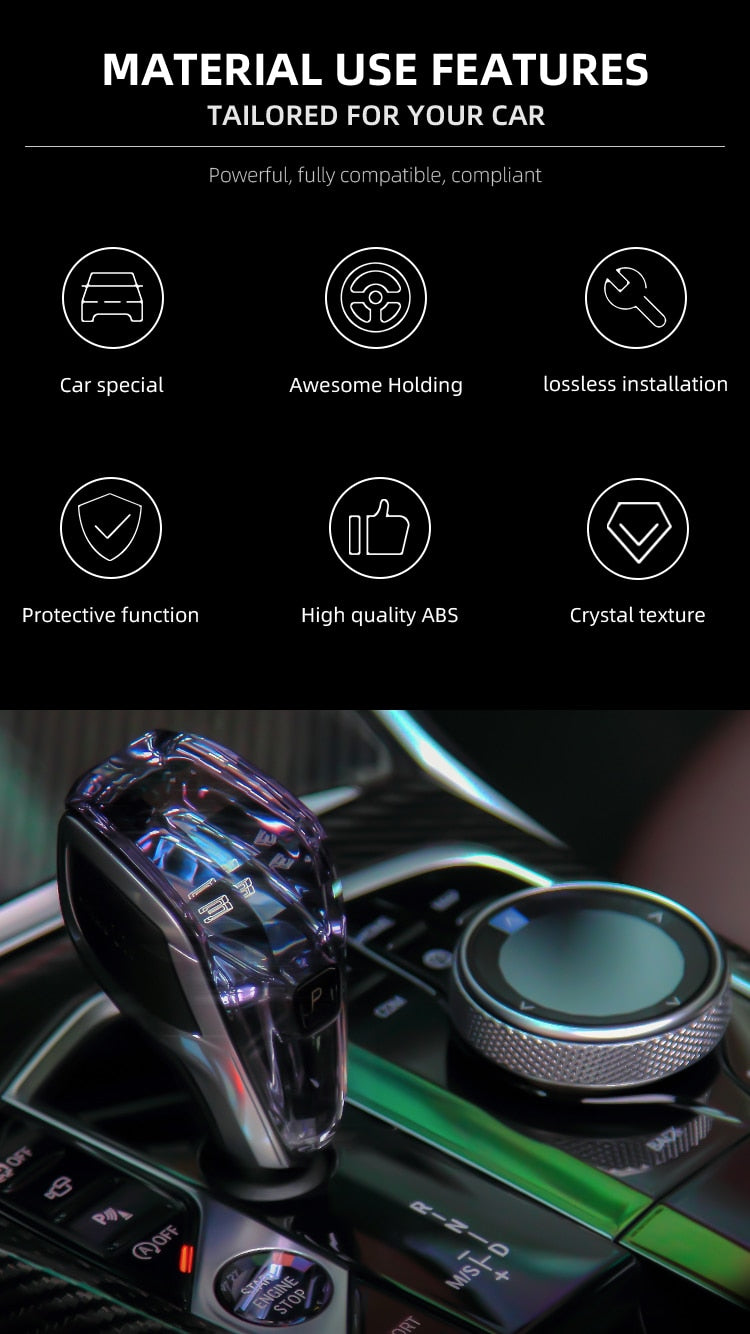 Crystal Gear Shift Knob for BMW X5 G05 E70 E71 F15 X3 G01 G20 G30 F30 F10 F20 F11 G29 G06 G22 Car Shift Lever Chassis Auto Parts - YYC Car Accessories