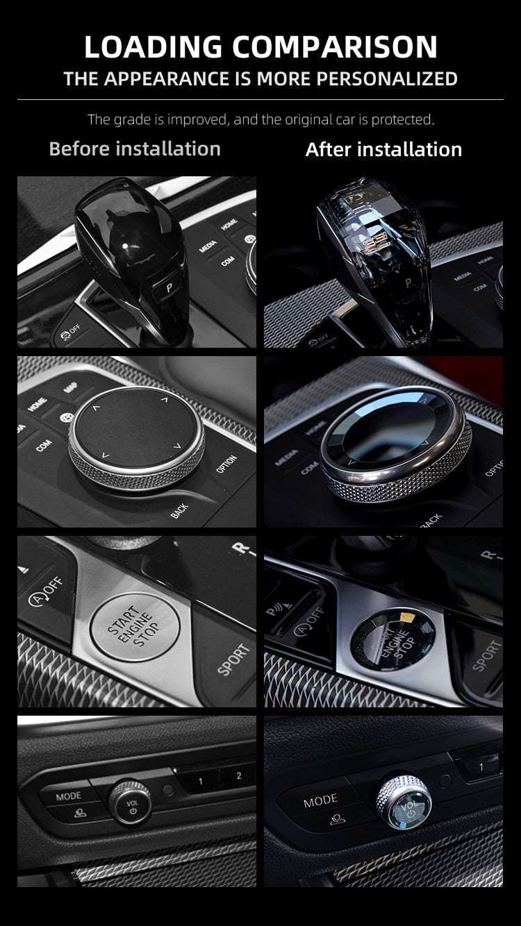 Crystal Gear Shift Knob for BMW X5 G05 E70 E71 F15 X3 G01 G20 G30 F30 F10 F20 F11 G29 G06 G22 Car Shift Lever Chassis Auto Parts - YYC Car Accessories