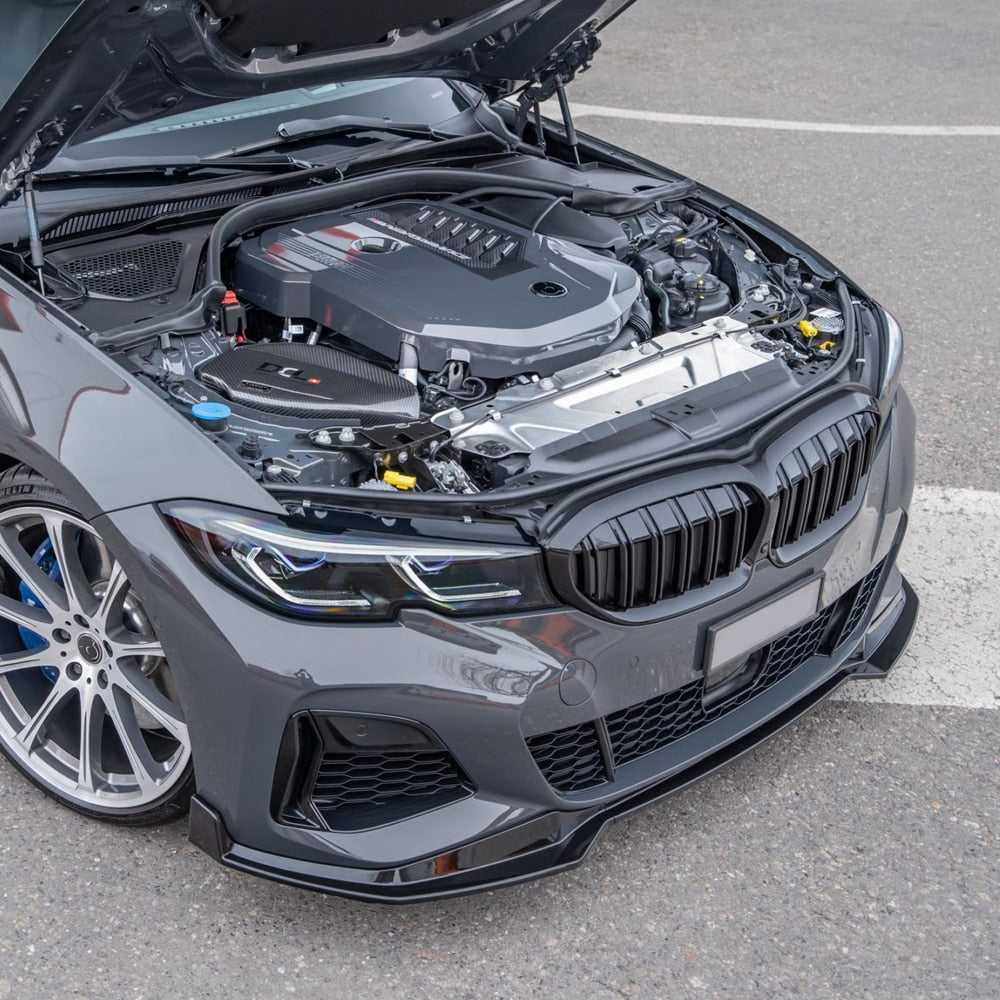 BMW G20 MP Style 3PCS Front Bumper Lip Splitter Spoiler Diffuser Guard Body Kit For BMW G20 M Pack 320i 330i M340i xDrive 2019-2022 Gloss Black - YYC Car Accessories