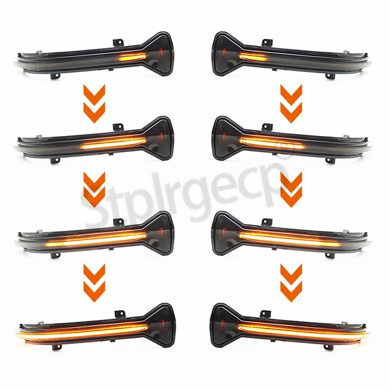 2Pcs LED Dynamic Turn Signal Light Rearview Mirror Indicator Yellow For BMW G38 G12 G20 G30 G31 G32 G14 G15 G16 G11 G12 M5 F90 - YYC Car Accessories