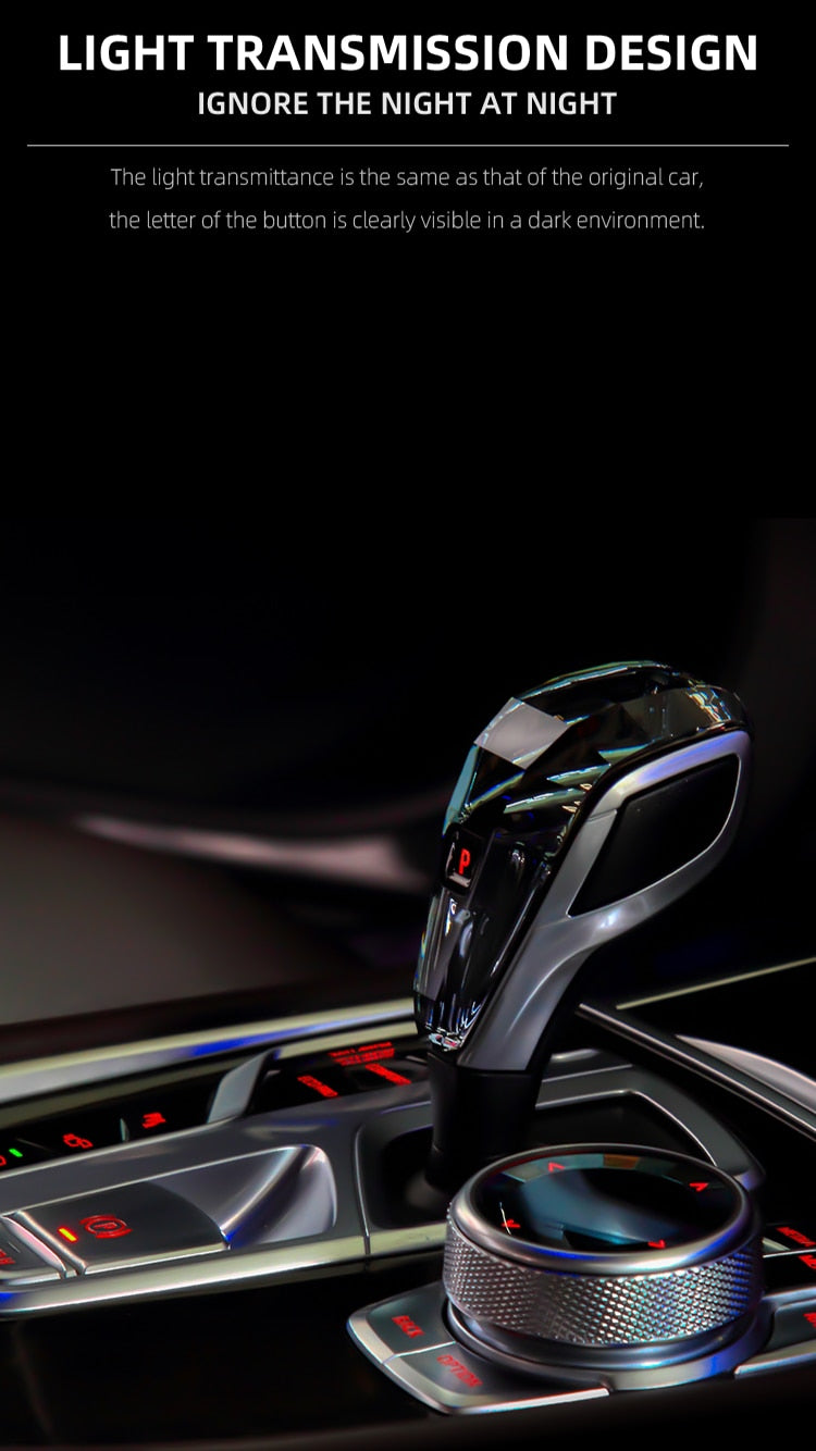 Crystal Gear Shift Knob for BMW X5 G05 E70 E71 F15 X3 G01 G20 G30 F30 F10 F20 F11 G29 G06 G22 Car Shift Lever Chassis Auto Parts - YYC Car Accessories