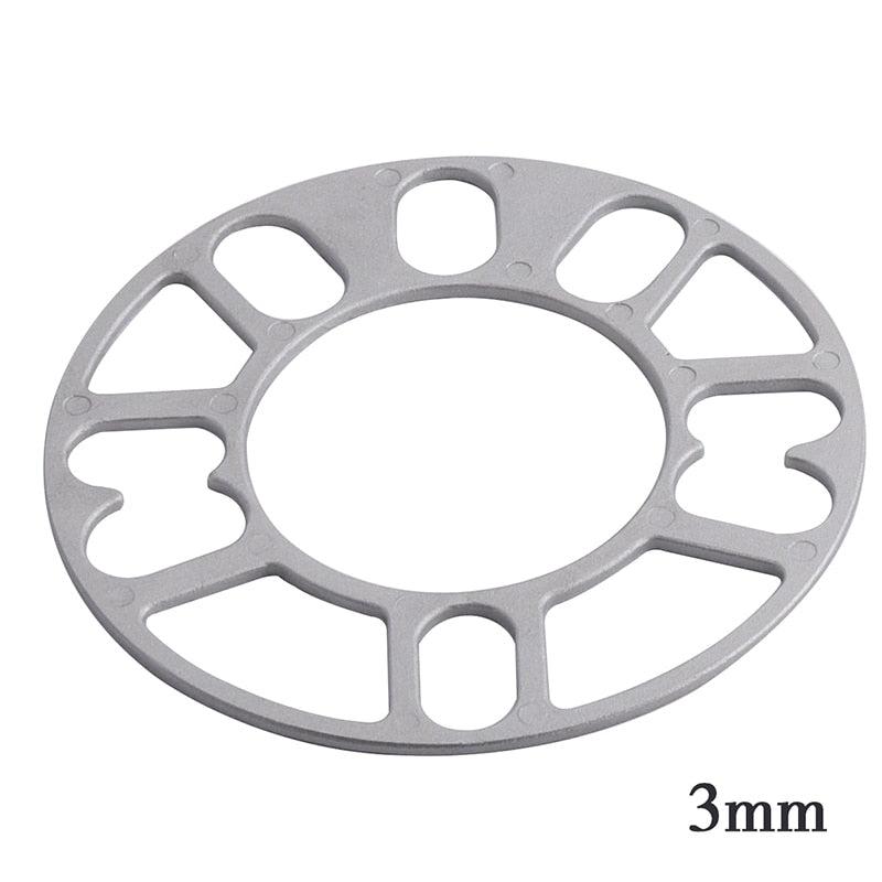 1PC Aluminum Universal Car Wheel Spacer Shims Plate 3mm 5mm 8mm 10mm Fit 4x100 4x114.3 5x100 5x108 5x114.3 5x120 - YYC Car Accessories 