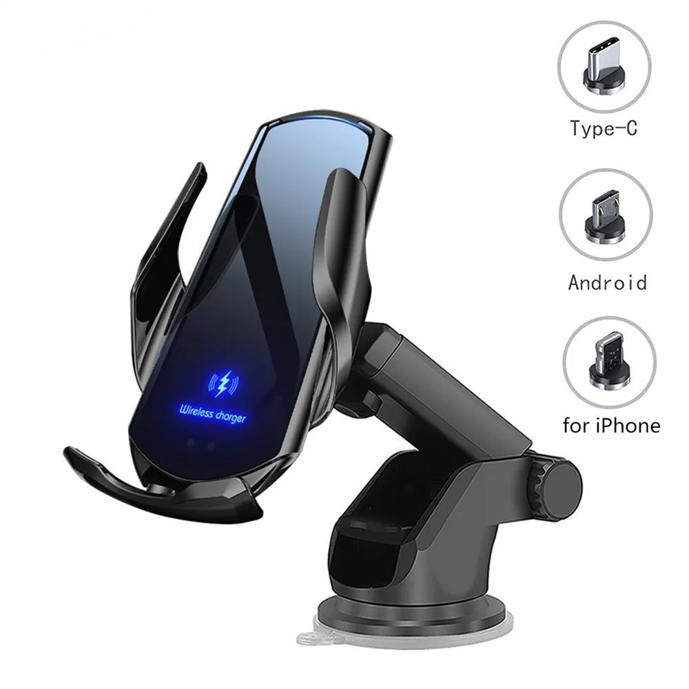 30W Car Wireless Charger Magnetic Automatic Mount Phone Holder For iPhone 14 Samsung Xiaomi Infrared Induction Fast Charging - YYC Car Accessories 