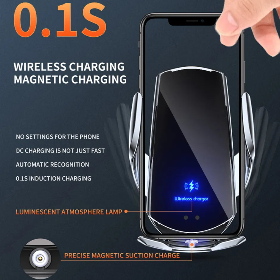 30W Car Wireless Charger Magnetic Automatic Mount Phone Holder For iPhone 14 Samsung Xiaomi Infrared Induction Fast Charging - YYC Car Accessories 