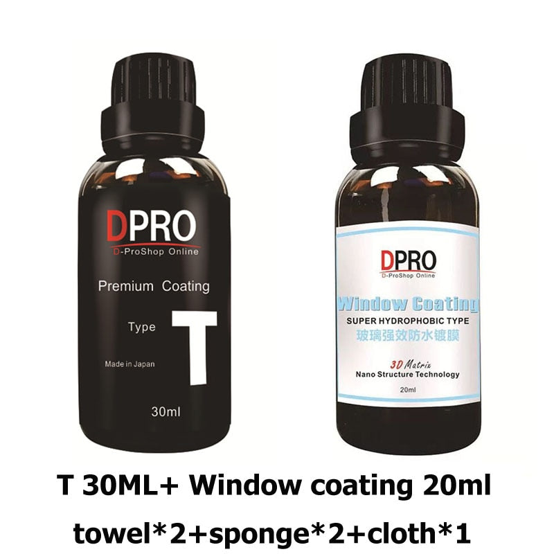 Dpro 9H Ceramic Car Coating T Set Liquid Glass Nano Coating Anti-Scratch Car Polish Liquid  For 2 Car Auto Detailing JP(Origin) - YYC Car Accessories 