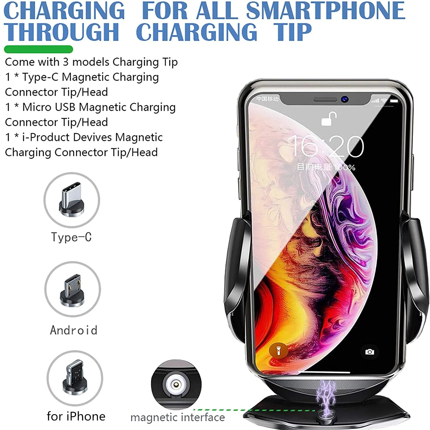 30W Car Wireless Charger Magnetic Automatic Mount Phone Holder For iPhone 14 Samsung Xiaomi Infrared Induction Fast Charging - YYC Car Accessories 