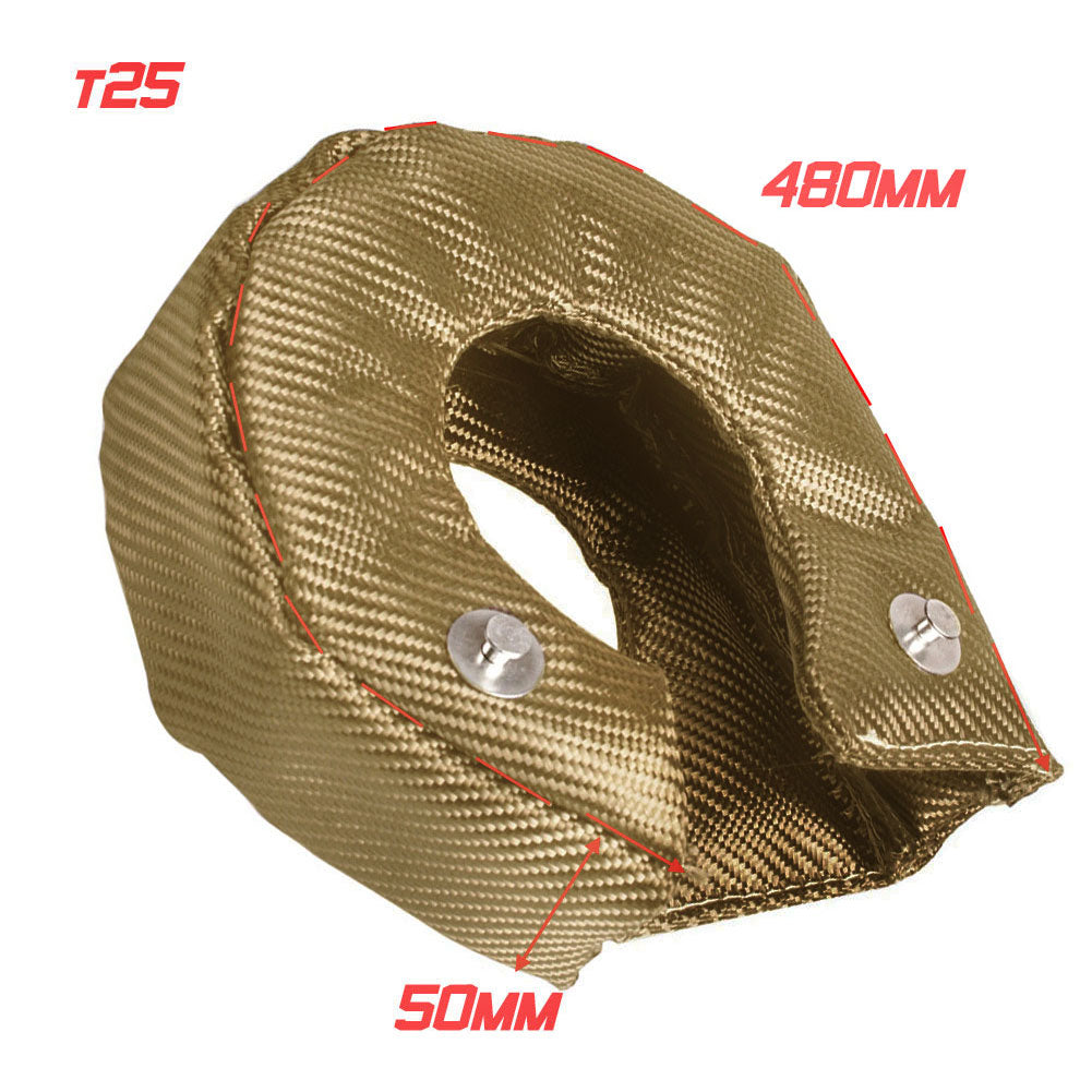 T2 T25 T28 GT28 GT30 GT35Titanium Turbo Blanket Heat Shield Barrier Charger Cover Wrap - YYC Car Accessories 