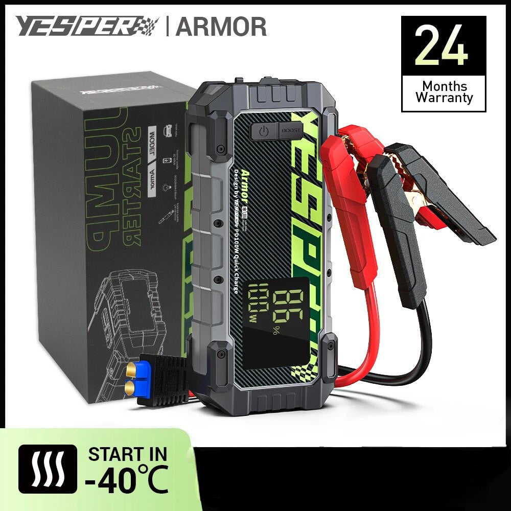 YESPER Car Jump Starter 12V 3000A Booster Auto Starting Device Emergency Start 20000mAh Starting Device Jump Starter