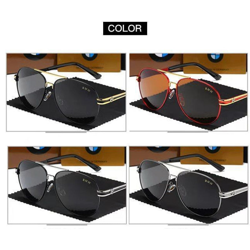 Men and Women Polarized Sunglasses Colored Reflective Glasses Driving Sunglasses For BMW Logo Fishing Classic Sports Glasses - YYC Car Accessories 