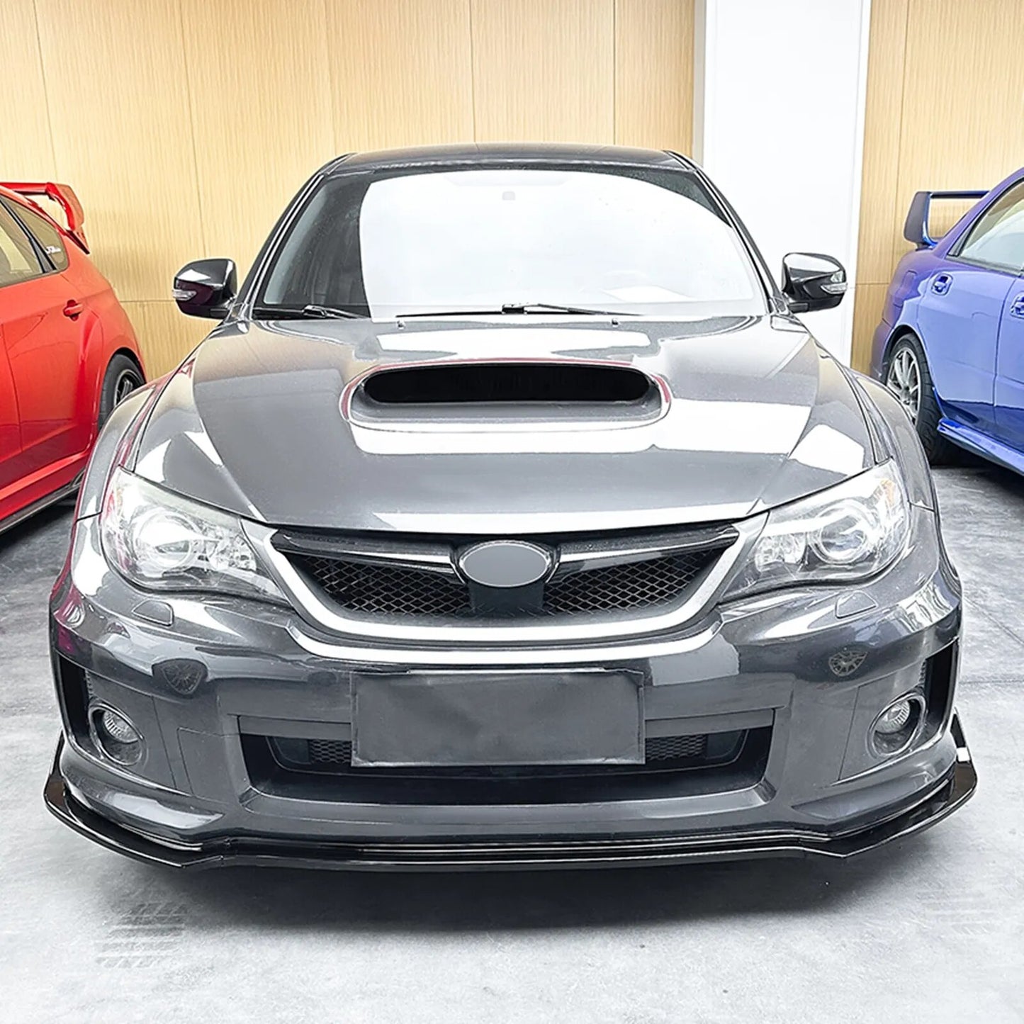 Front Bumper Spoiler Lip For Subaru Impreza WRX STI 2011 2012 2013 2014 Carbon Fiber Look/Gloss Black Car Lower Splitter Blade - YYC Car Accessories 