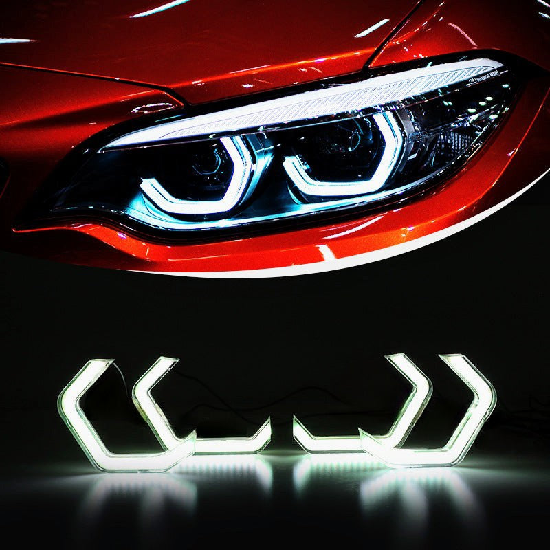 Suitable For BMW Bmw335i F30 F32 M3 M4 F82 F80 M5 E90 Crystal Angel Eye Rgb Bluetooth - YYC Car Accessories 