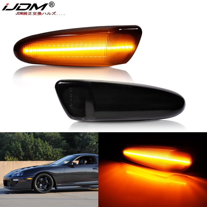 iJDM LED Bumper Side Marker Light For 1993-1998 Toyota SUPRA MK.4 For 2000-2005 Toyota Celica, Replace OEM Front Sidemarker Lamp - YYC Car Accessories 